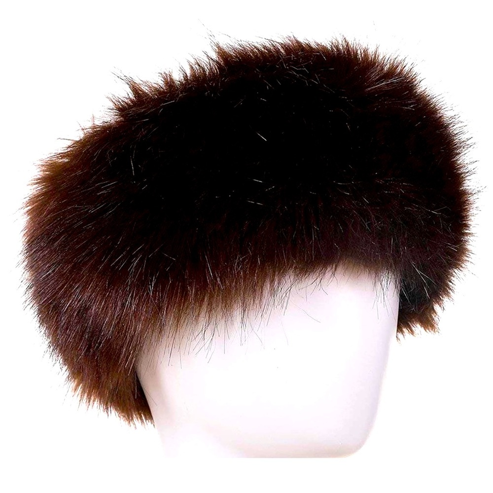 Brown Faux Fur Headpiece